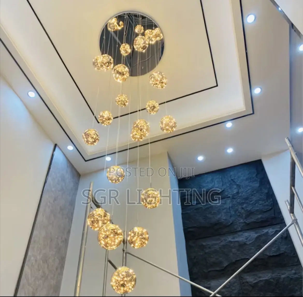 Modern Led Glass Ball Dimmable Chandelier