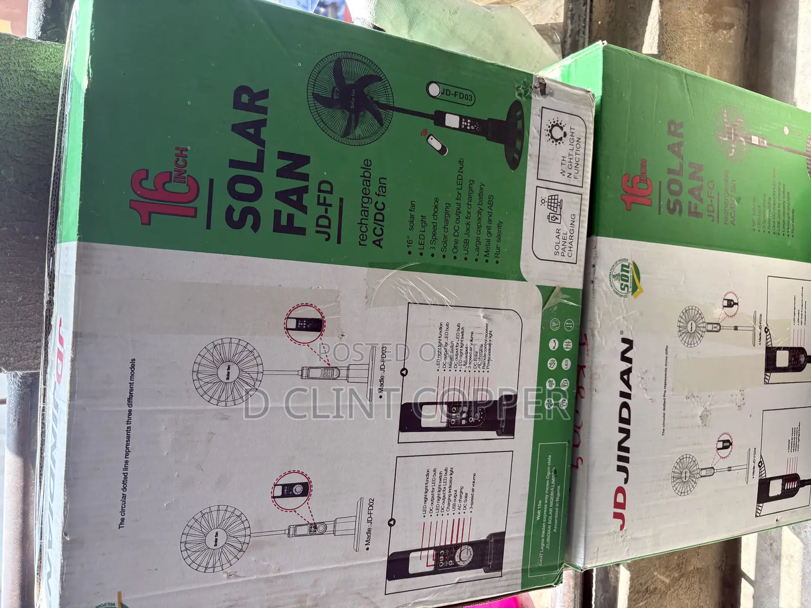 16 Inch Solar Fan