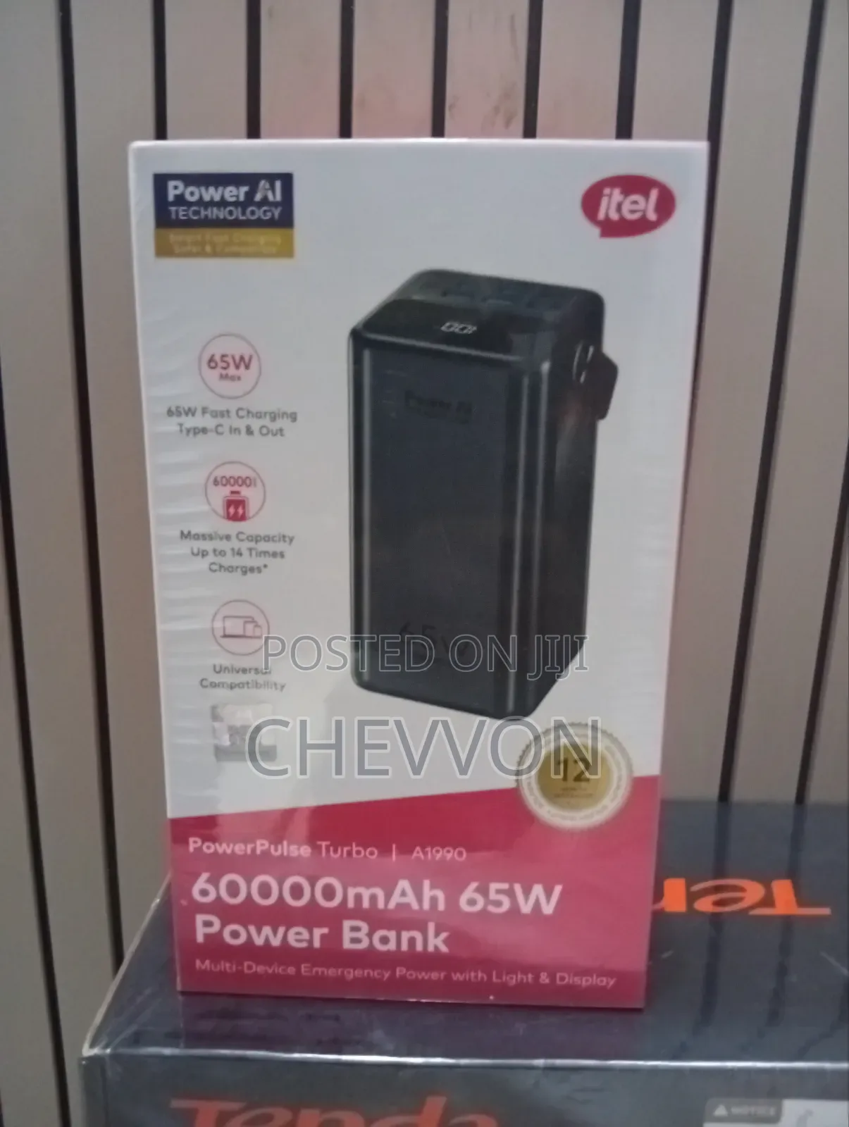 Itel 60000mah Power Bank | 65w Super Fast Charging | High Capacity