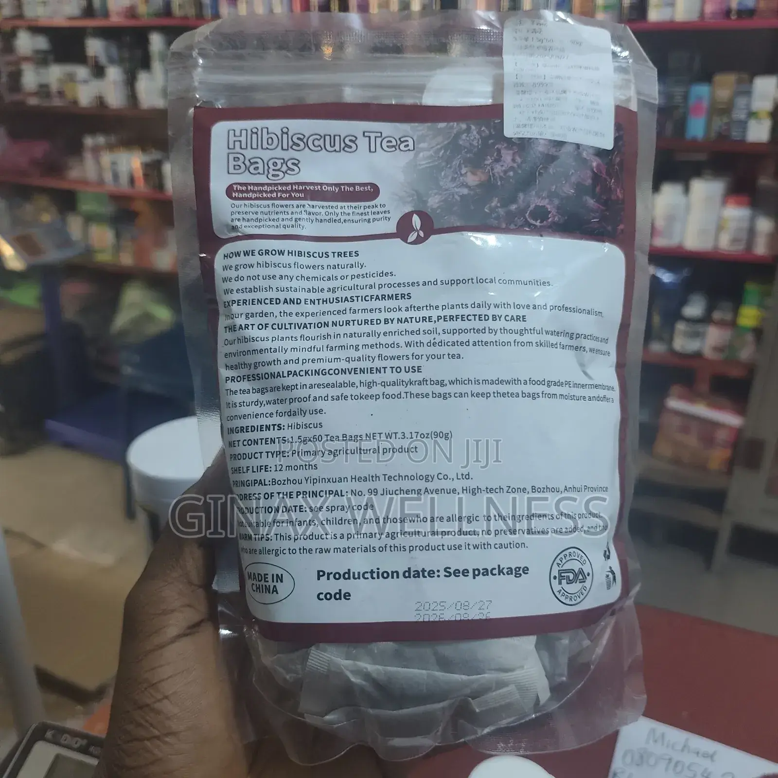 Premium Hibiscus Tea (60 Teabags) | Zobo Teabags