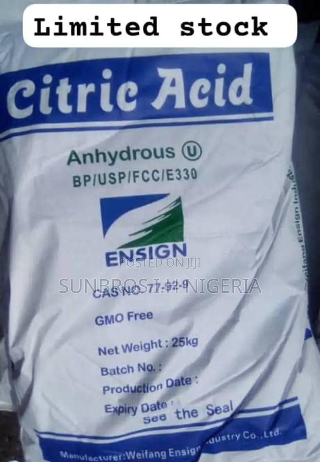 Citric Acid 25kg
