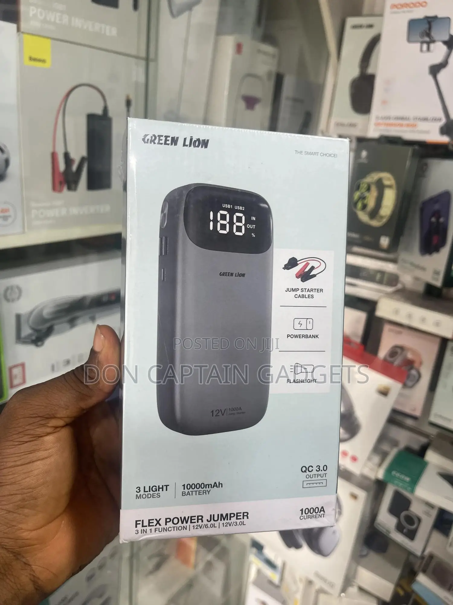 Green Lion Flex Power Jumper Starter 10000mah 1000a Current