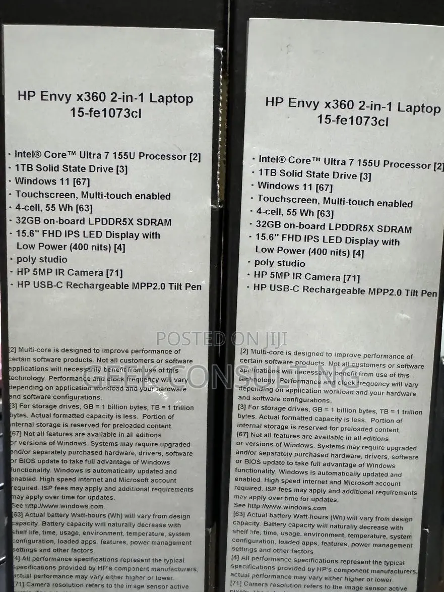 New Laptop HP Envy 15 32GB Intel Core Ultra 7 SSD 1T