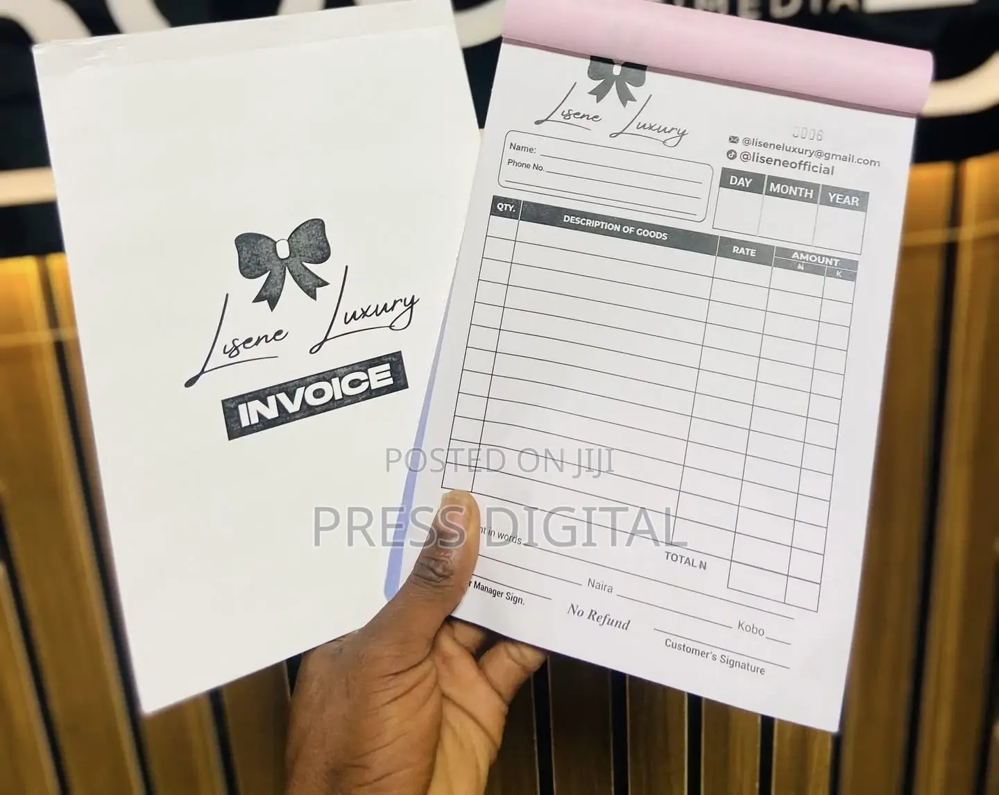 We Print Good Quality Invoice and Receipt