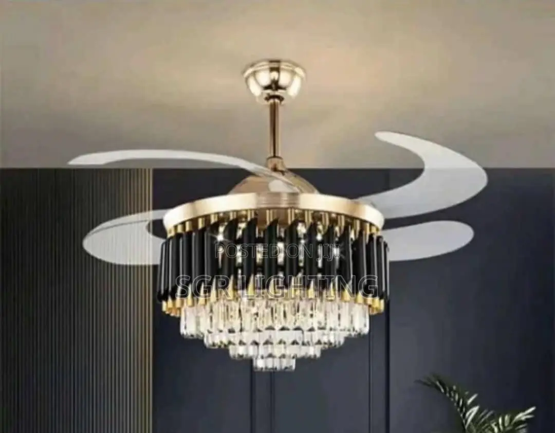 Luxury Crystal Ceiling Fan Chandelier