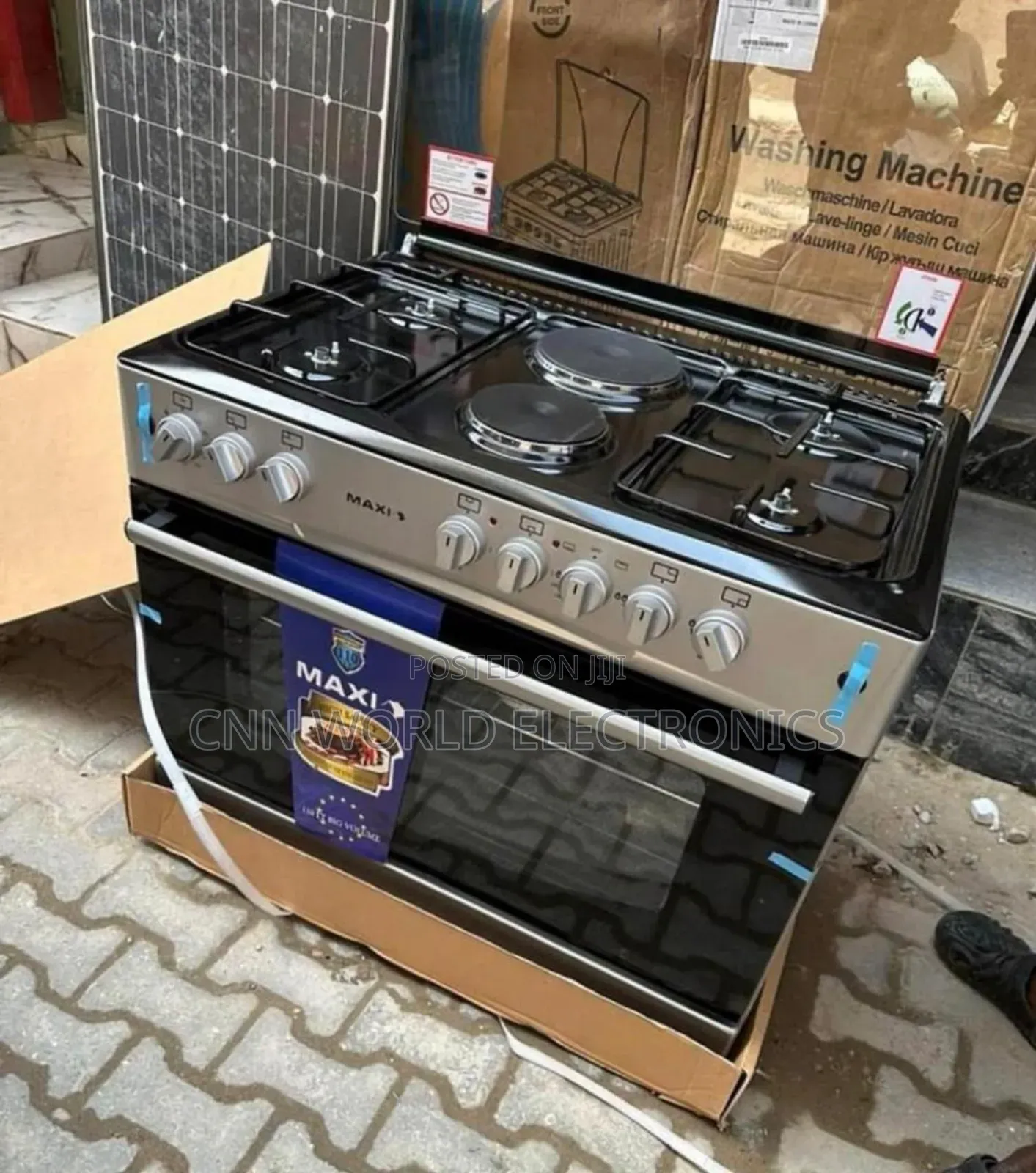 New Maxi 90cm Standing Gas Cooker 4+2 Electric Gas With Oven Automatic