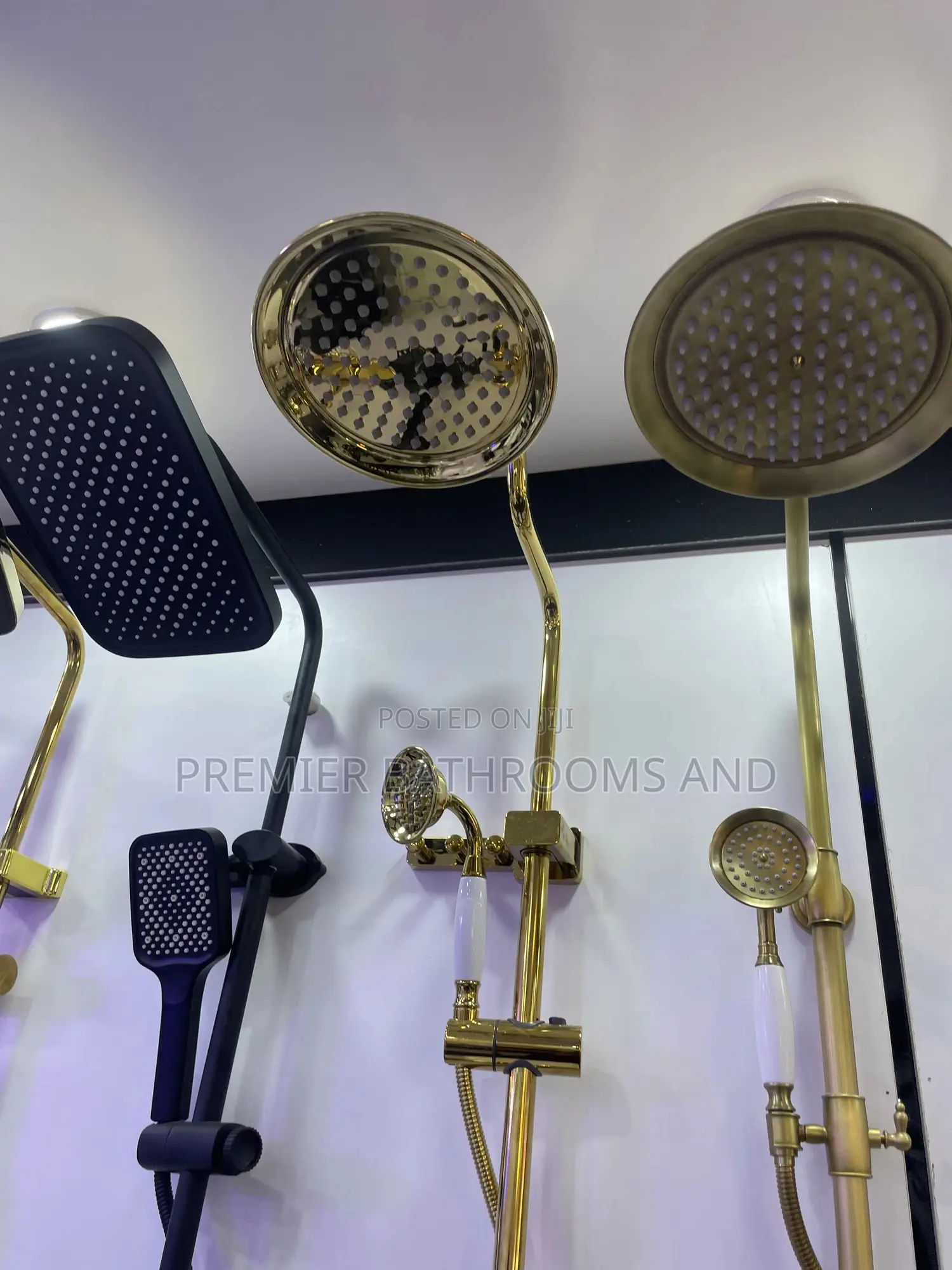 Shining Gold Standing Shower