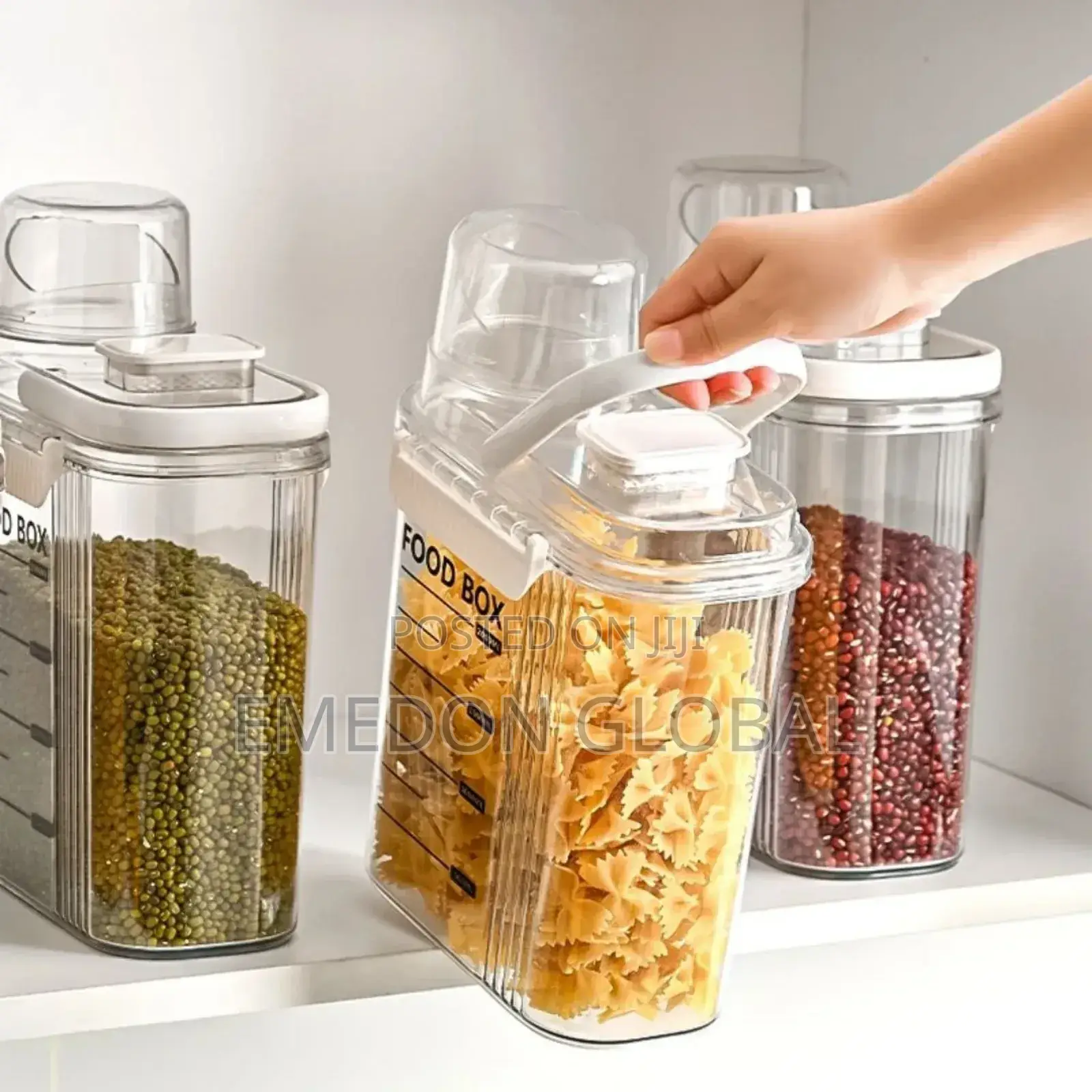 Transparent Airtight Food and Grain Storage Container 3in1