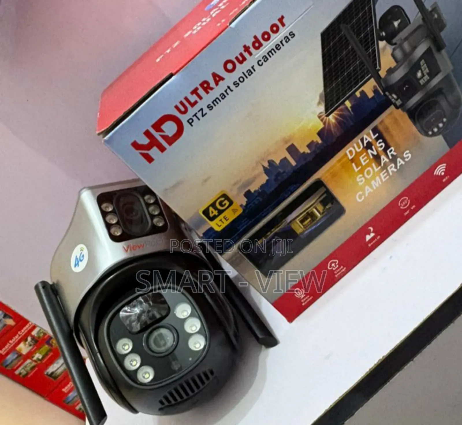 Dual Lens PTZ Solar Powered CCTV Camera, 4g Sim Enabled.