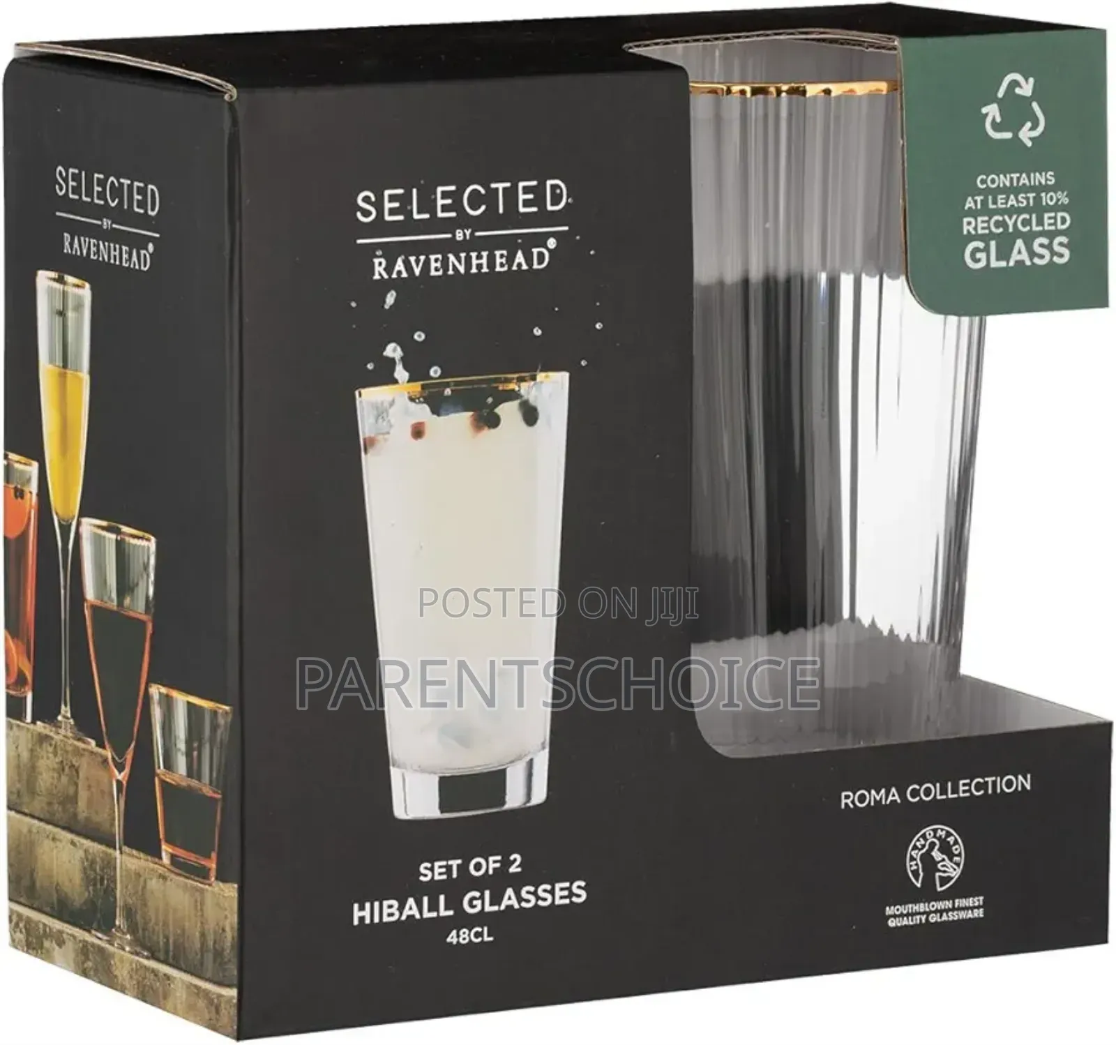 Ravenhead Roma Hiball Glasses 480ml- 2pcs
