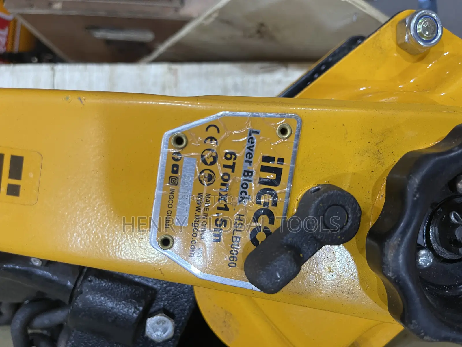 6ton X 1.5meter Ingco Come Along Lever Lift