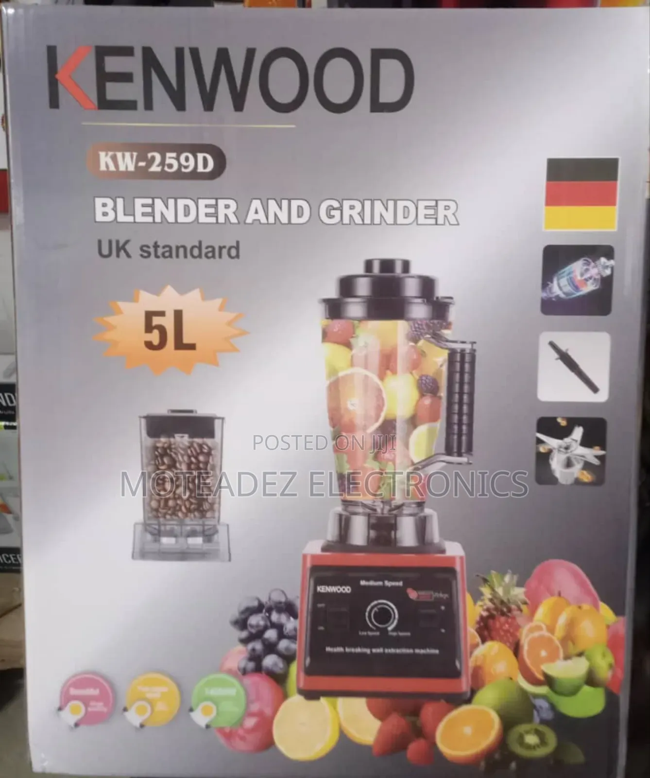 Kenwood 5l (9500w)  Copper Coil Commercial Blender and Grinder