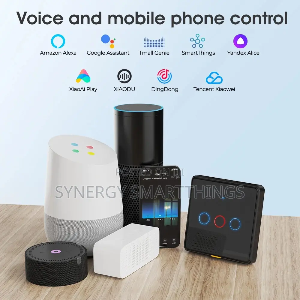 Tuya Wi-fi C-smart 3 Gang Smart Switch (White/Black)