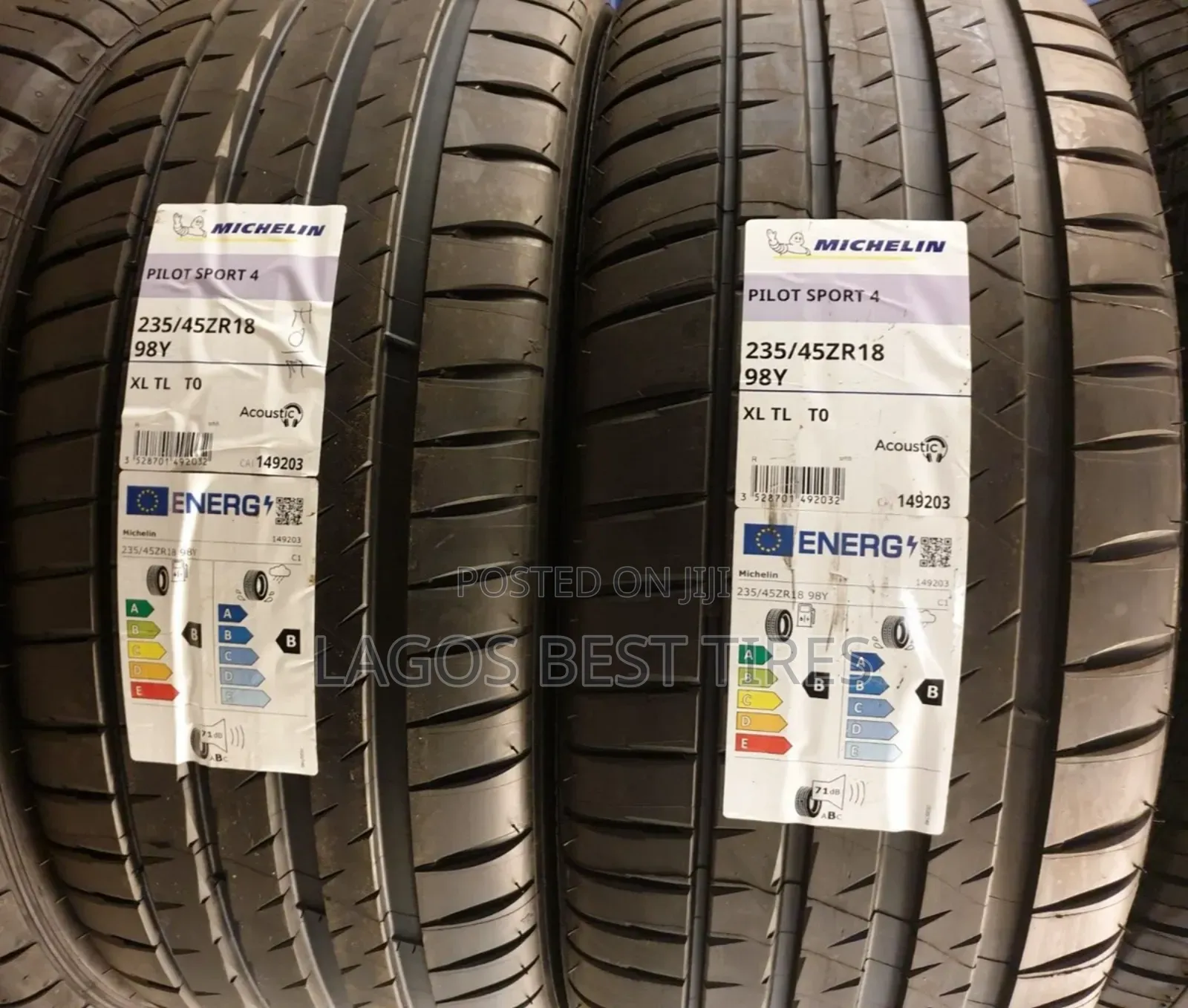 Michelin Pilot Sport 4 (Acoustic) | 235/45zr18 98y Xl |Tesla-Spec (T0)