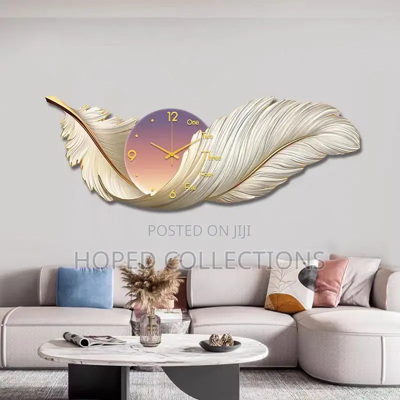 30by80cm Frame Feather Clock