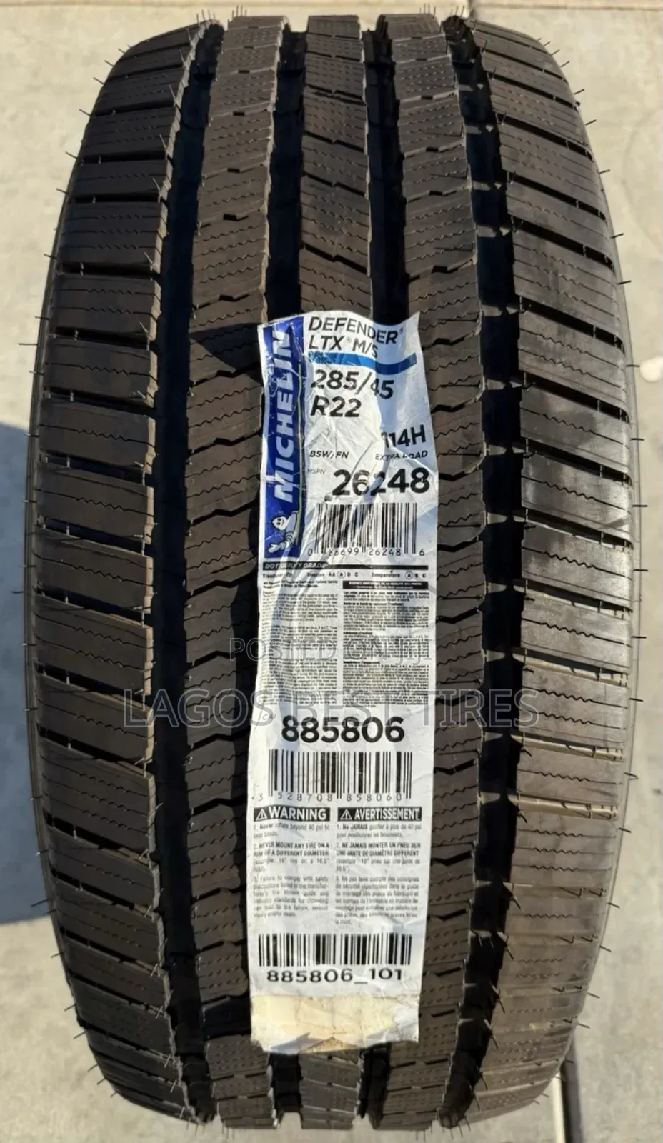 Michelin Defender LTX M/S | 285/45r22 114h Xl | the Ultimate Luxury