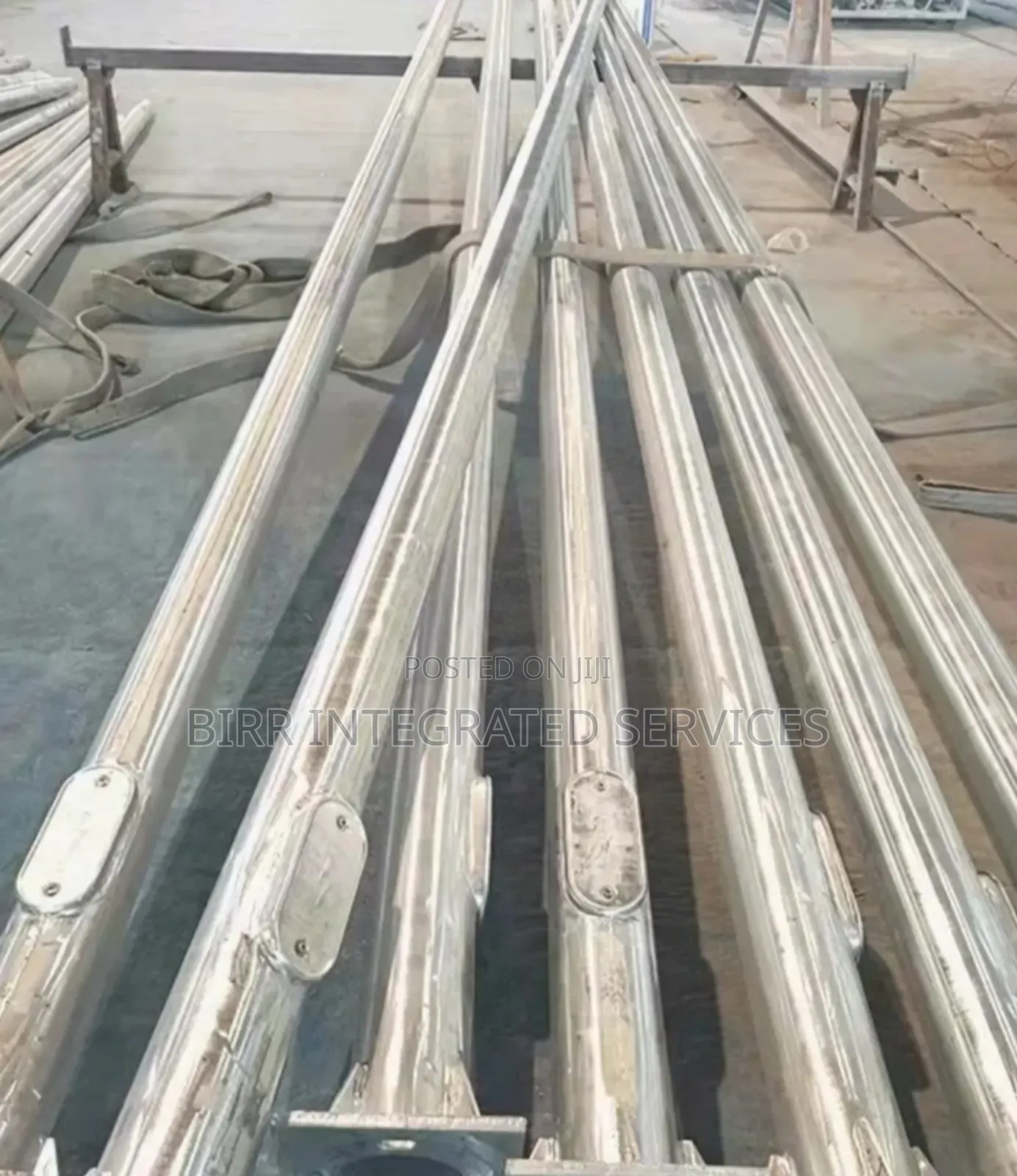 Galvanized Solar Streetlight Poles: >500 Poles , 45 Days Delivery
