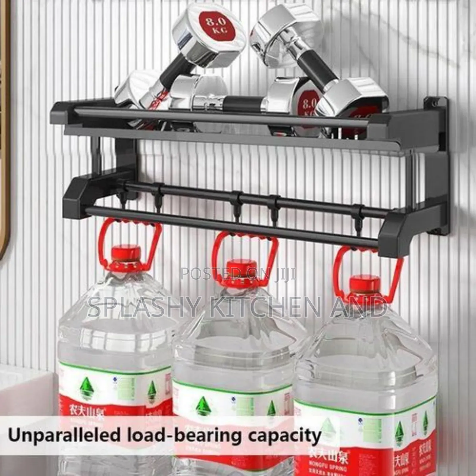 Single Wall Mounted Storage Shelve Bathroom Towel Rack