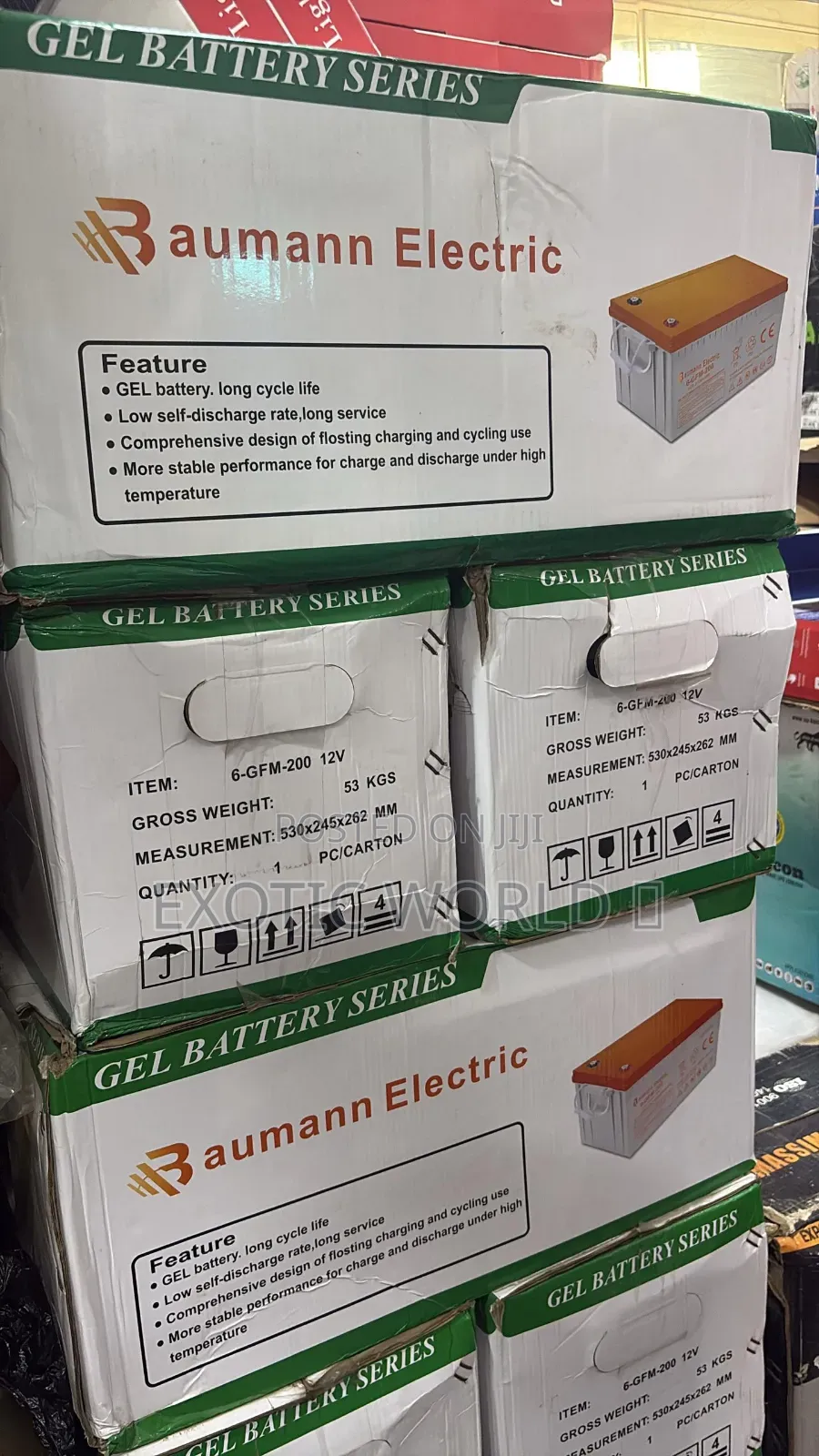 Baumann 200ah 12v Drycell Battery For Solar Inverter