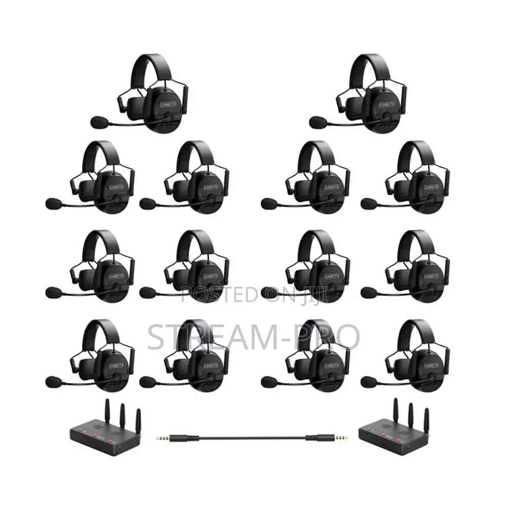 Came-Tv Kuminik8 Duplex Digital Wireless Intercom Headset - 14 Users