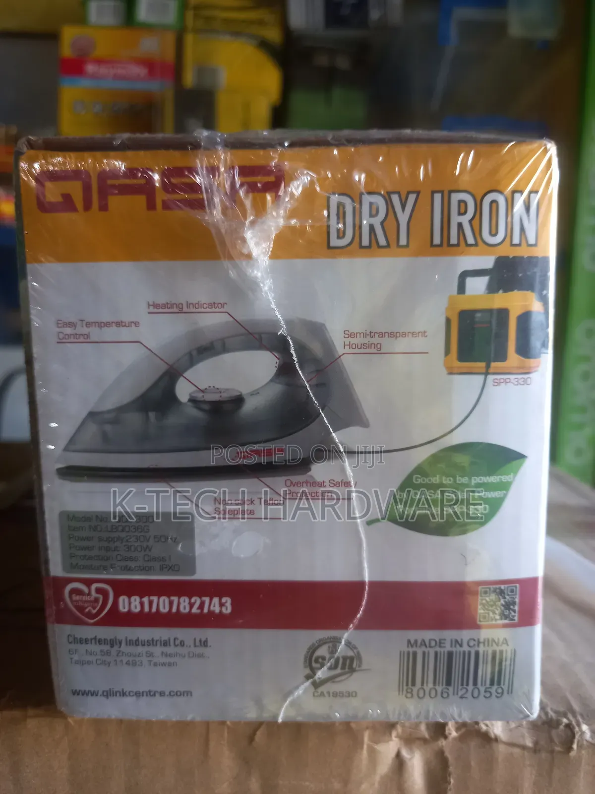 300watts Qasa QDL-300 Low Power Consumption Dry Iron