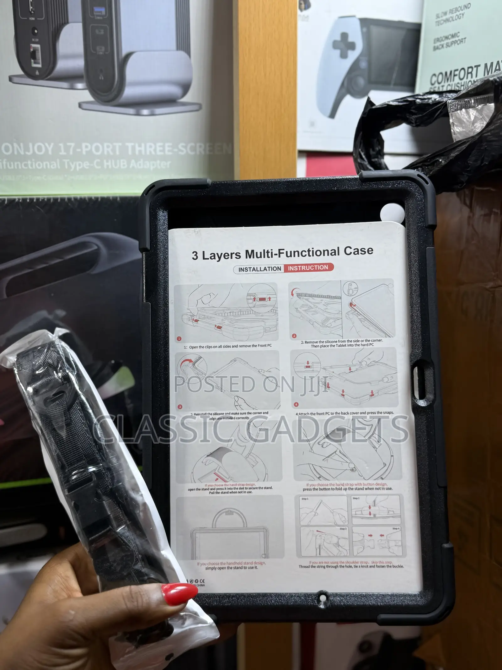 Shockproof Defender Strap Case For Samsung Galaxy Tab A11 / A11 Plus