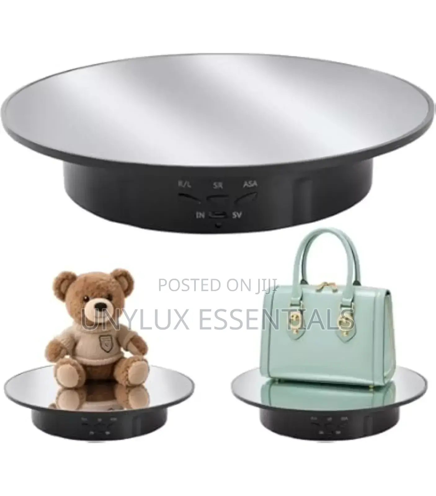360° Rotating Electric/Battery Mirror Display Turntable