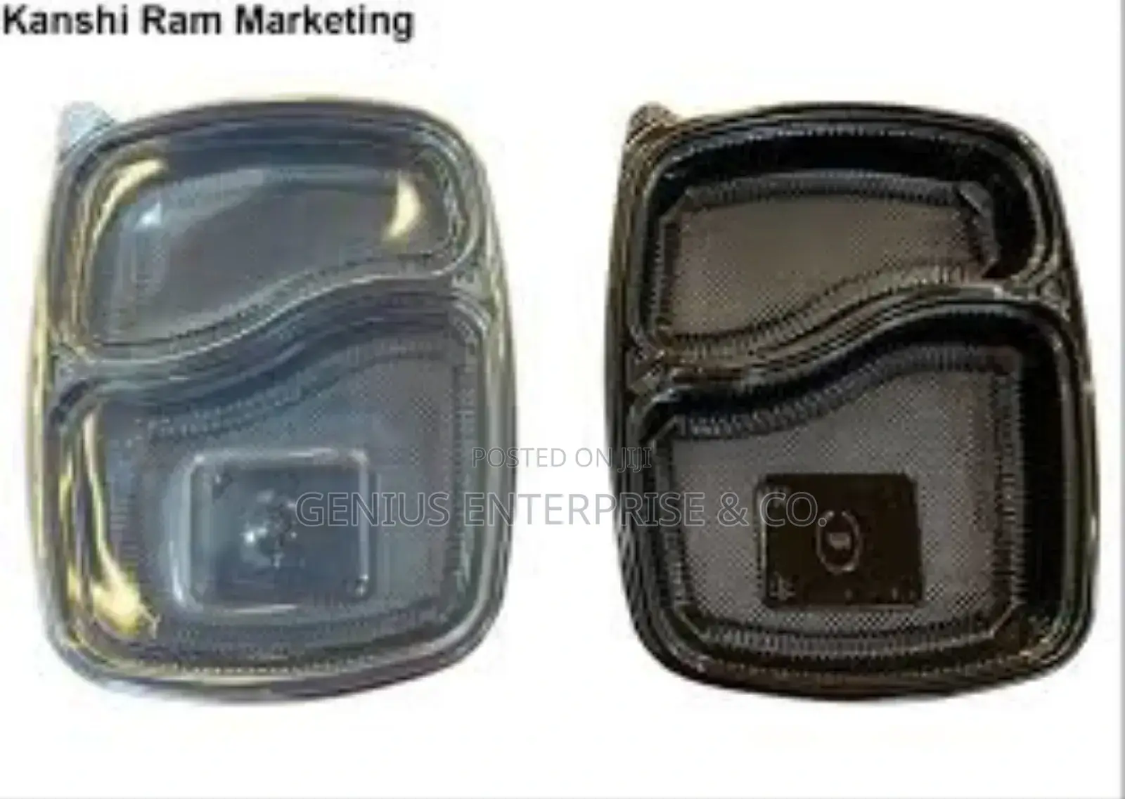 2in1 Divider Disposable Takeout Food Containers + Cover 50ps