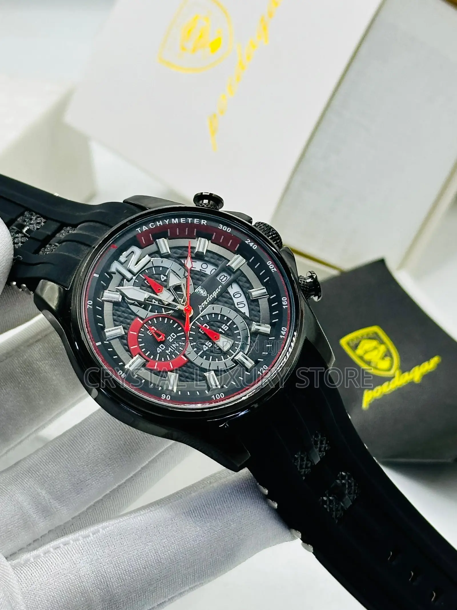 Poedagar Quality Men Rubber Strap Wristwatch