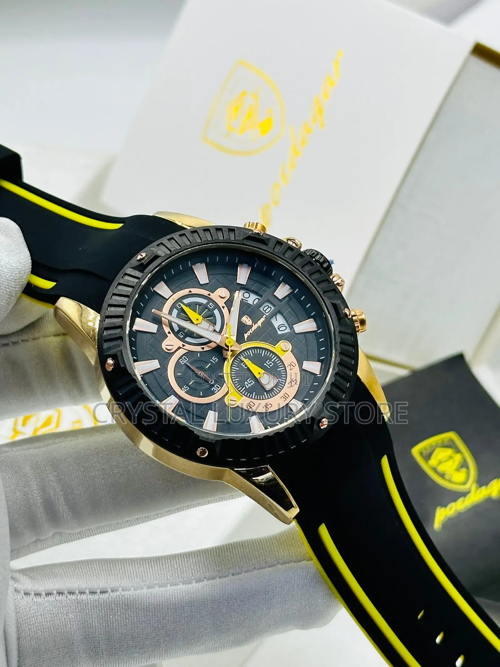Poedagar Quality Men Rubber Strap Wristwatch