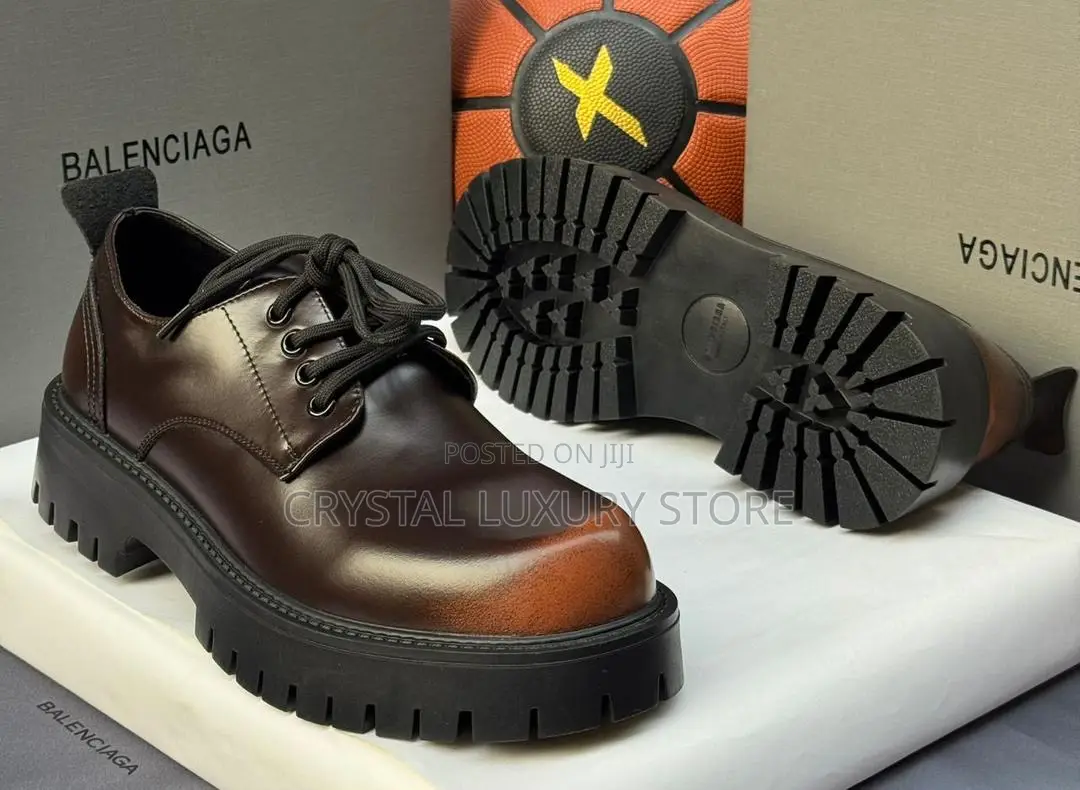 Balenciaga Quality Luxury Men Genuine Leather Shoe