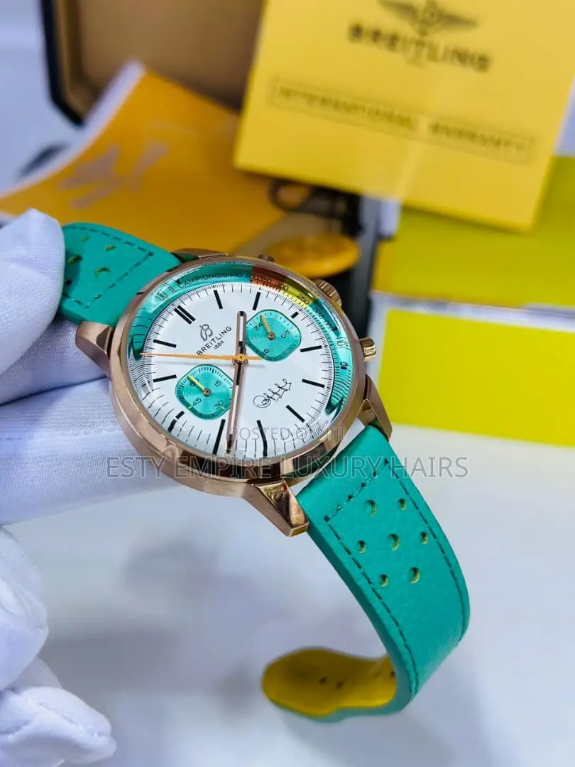 Chlorograph Breitling Leather Watch