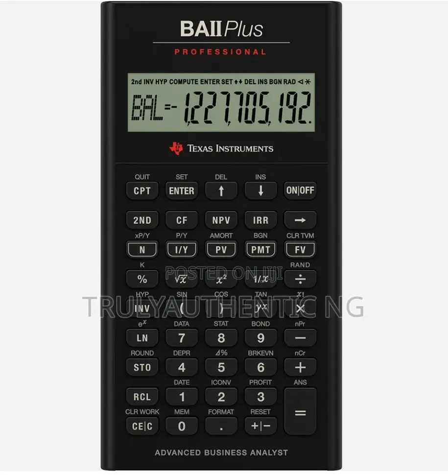 Texas Instruments Ba Ii Plus Professional Financial Calculator Origina