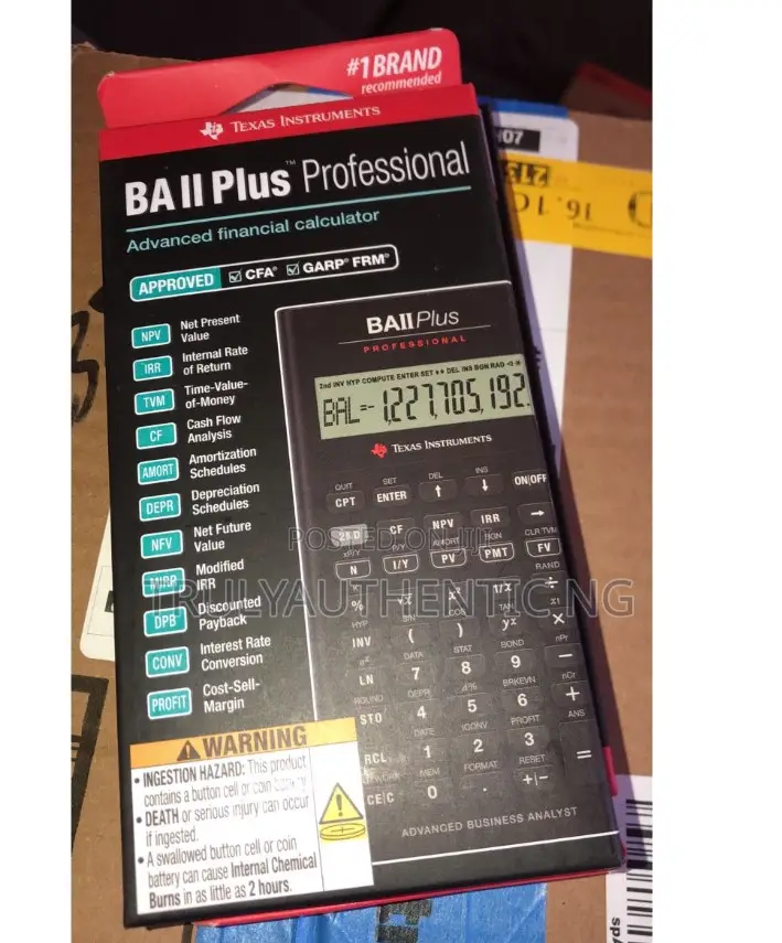 Texas Instruments Ba Ii Plus Professional Financial Calculator Origina