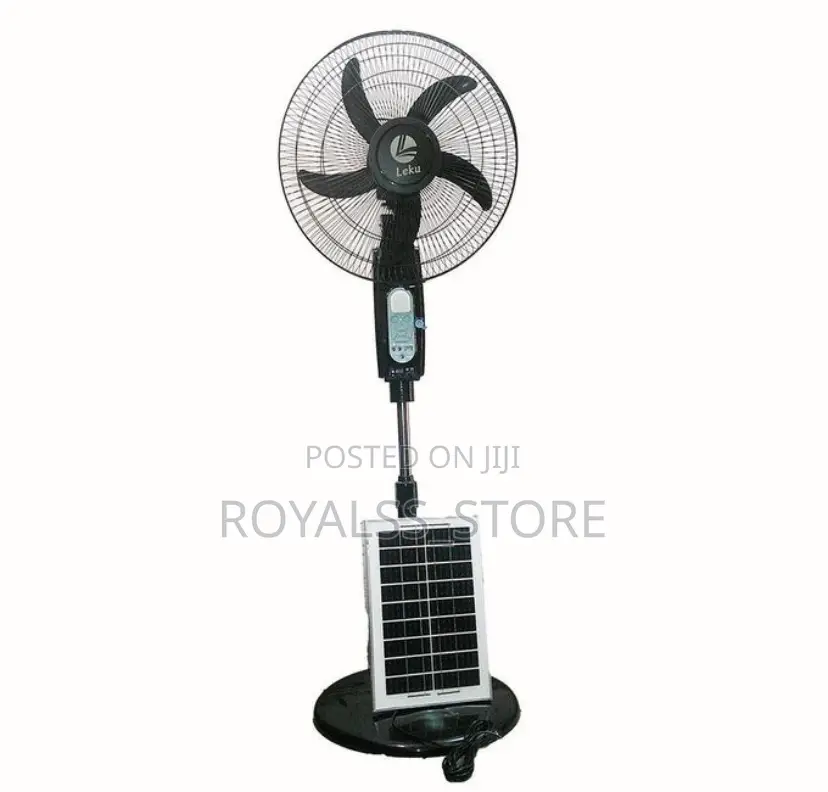 Leku 16-Inches Multifunctional Solar Standing Fan.