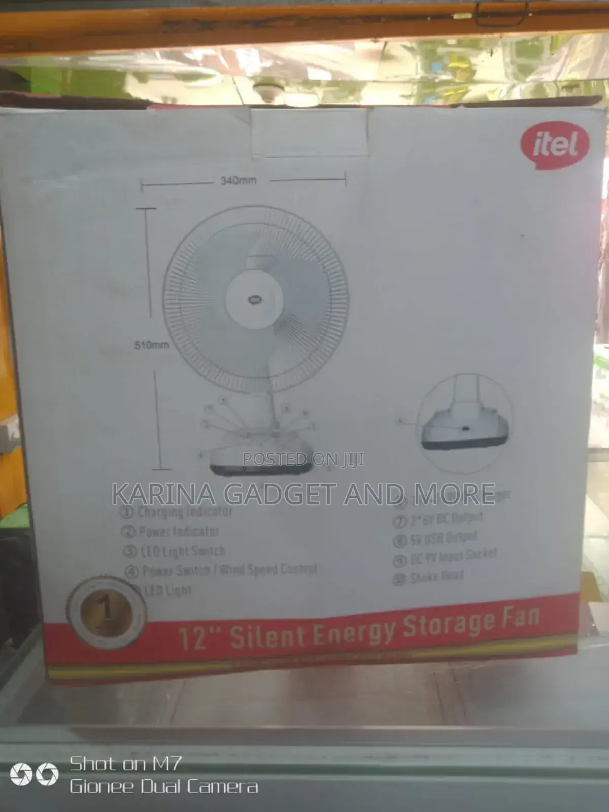 Itel Rechargeable Table Top Fan