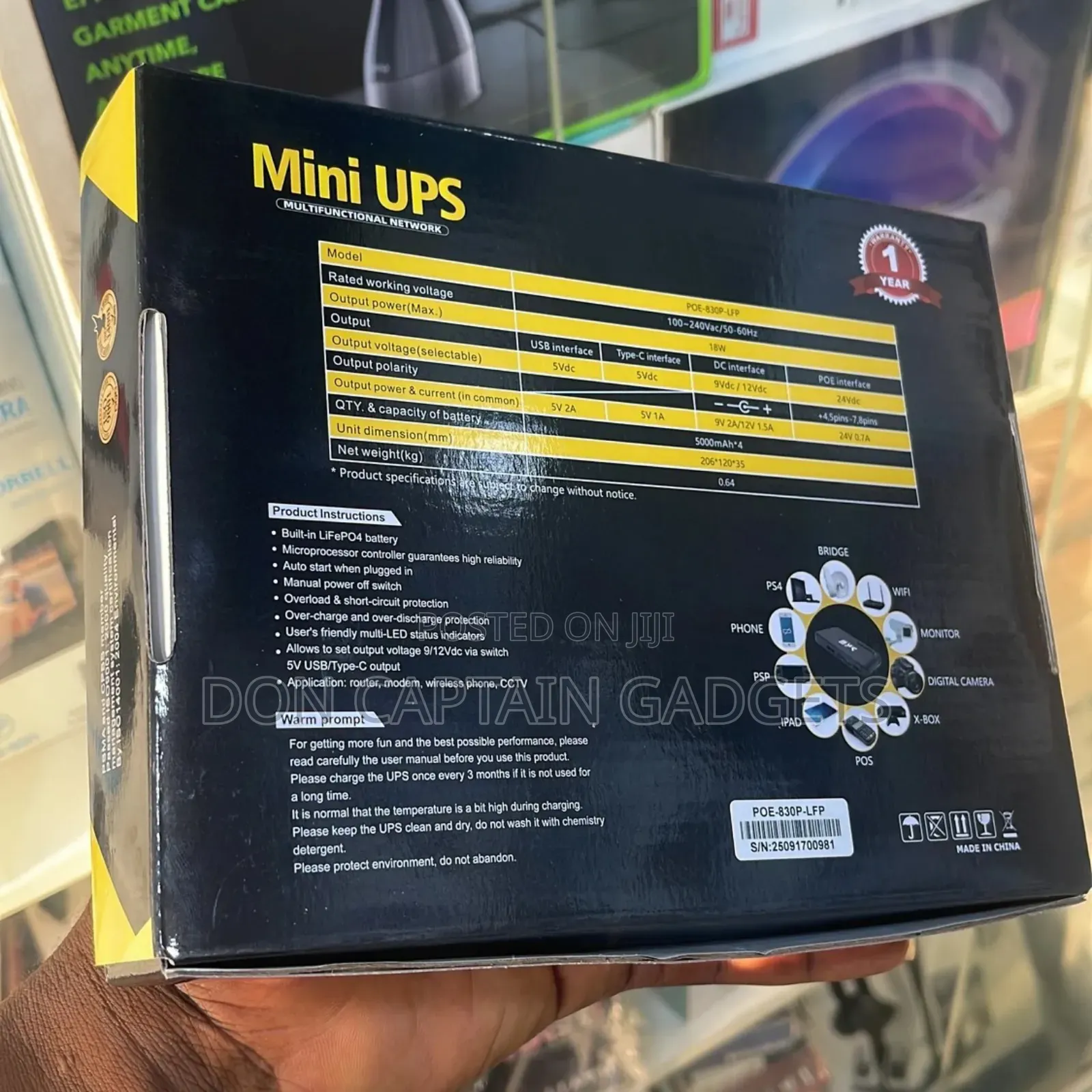 Ske Mini Dc Ups 20000mah ( Router Power Bank )