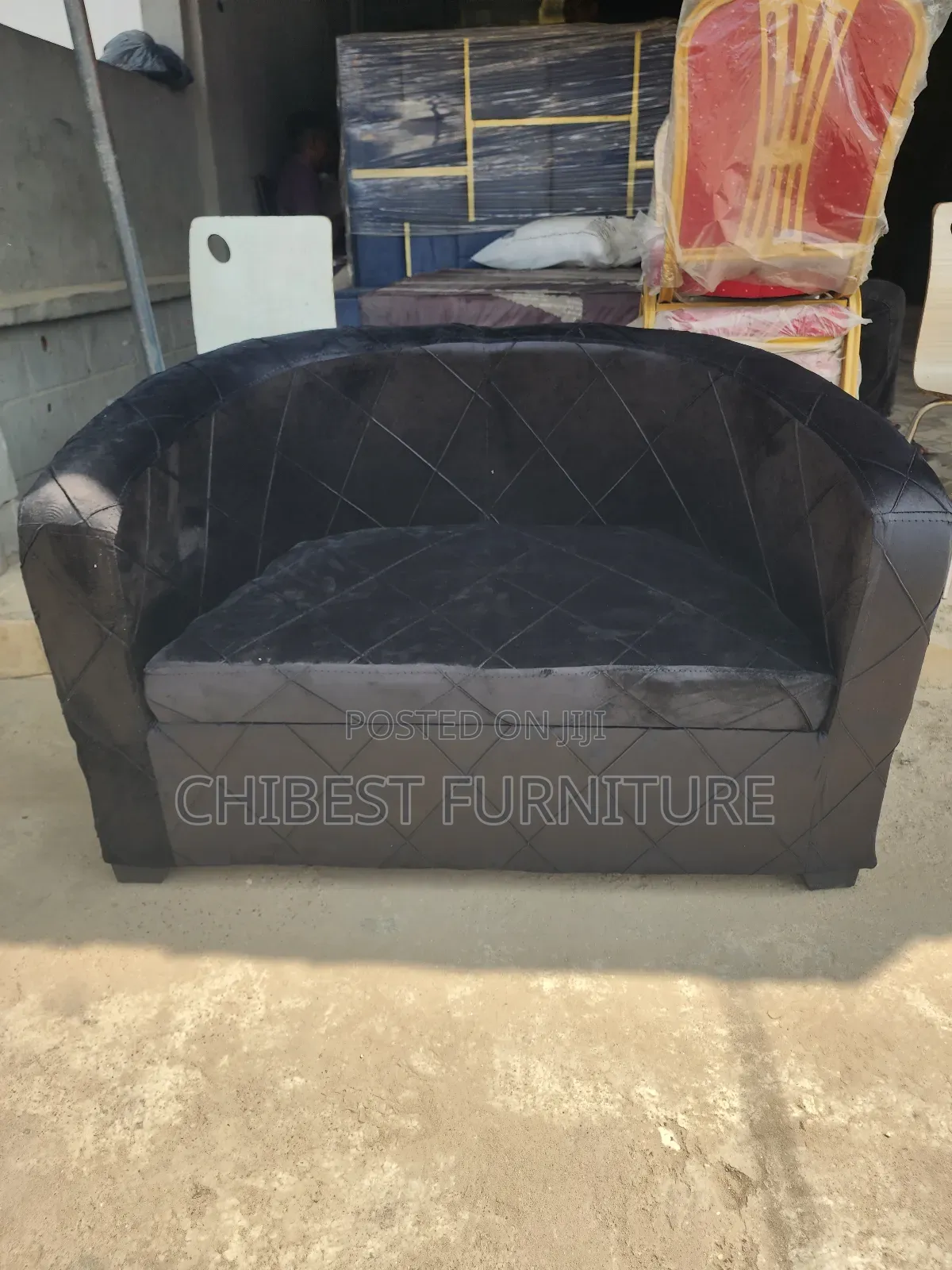 Luxury Two Seaters Sofa Fabric Chairs.