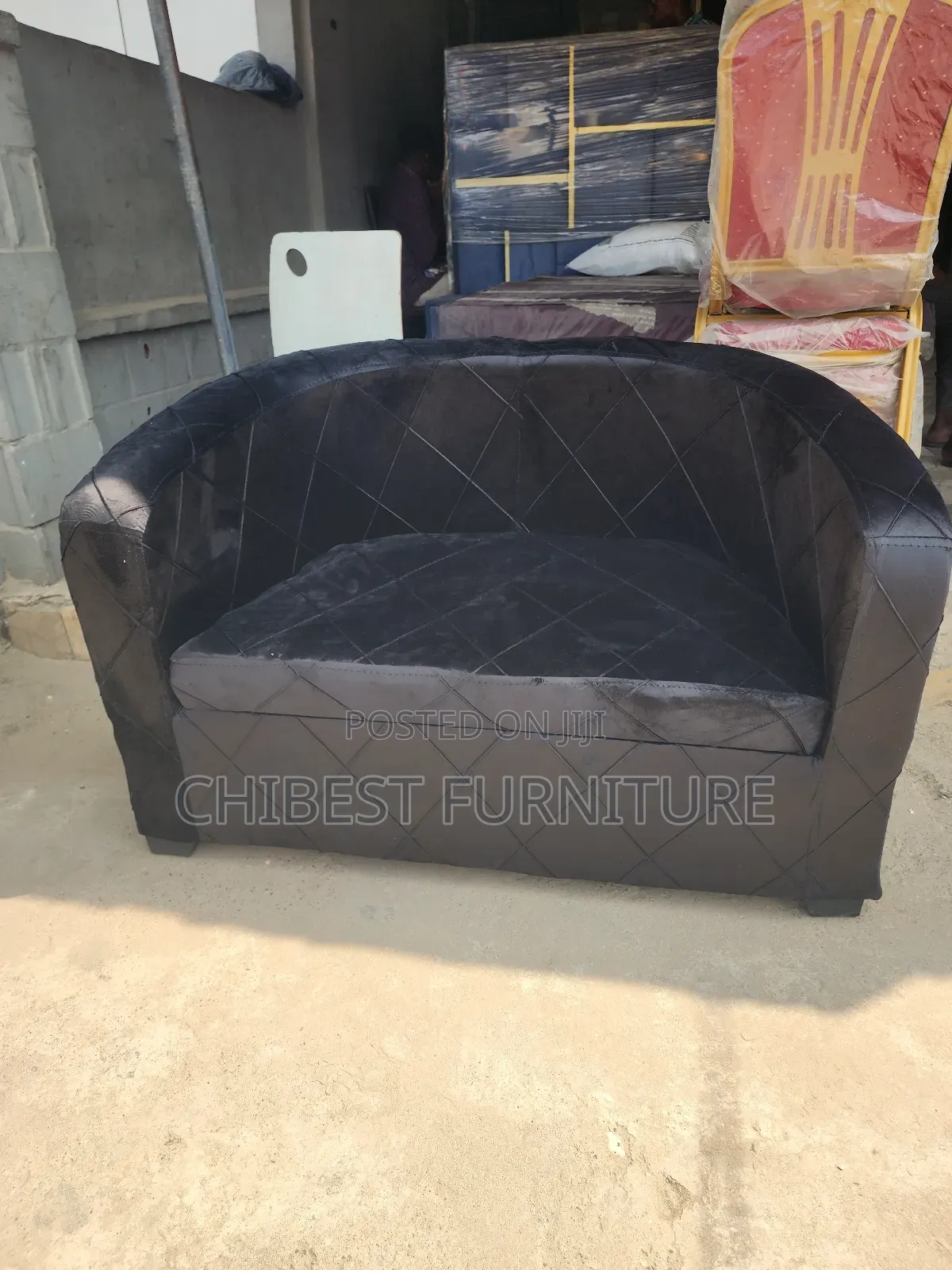 Classic Two Seaters Padded Sofa Couch