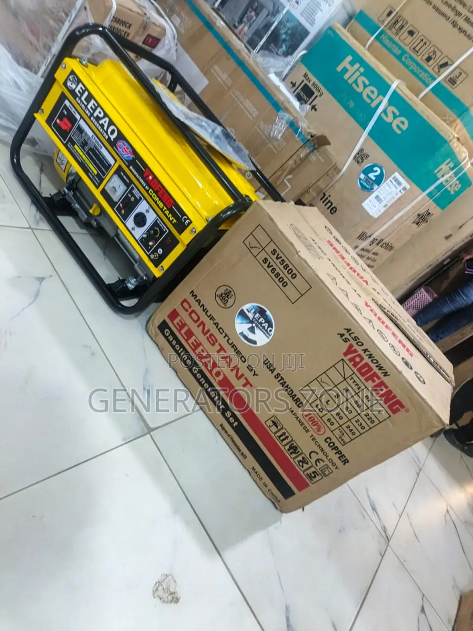 Electricity Backup Generator 4.5kva Elepaq Sv6800