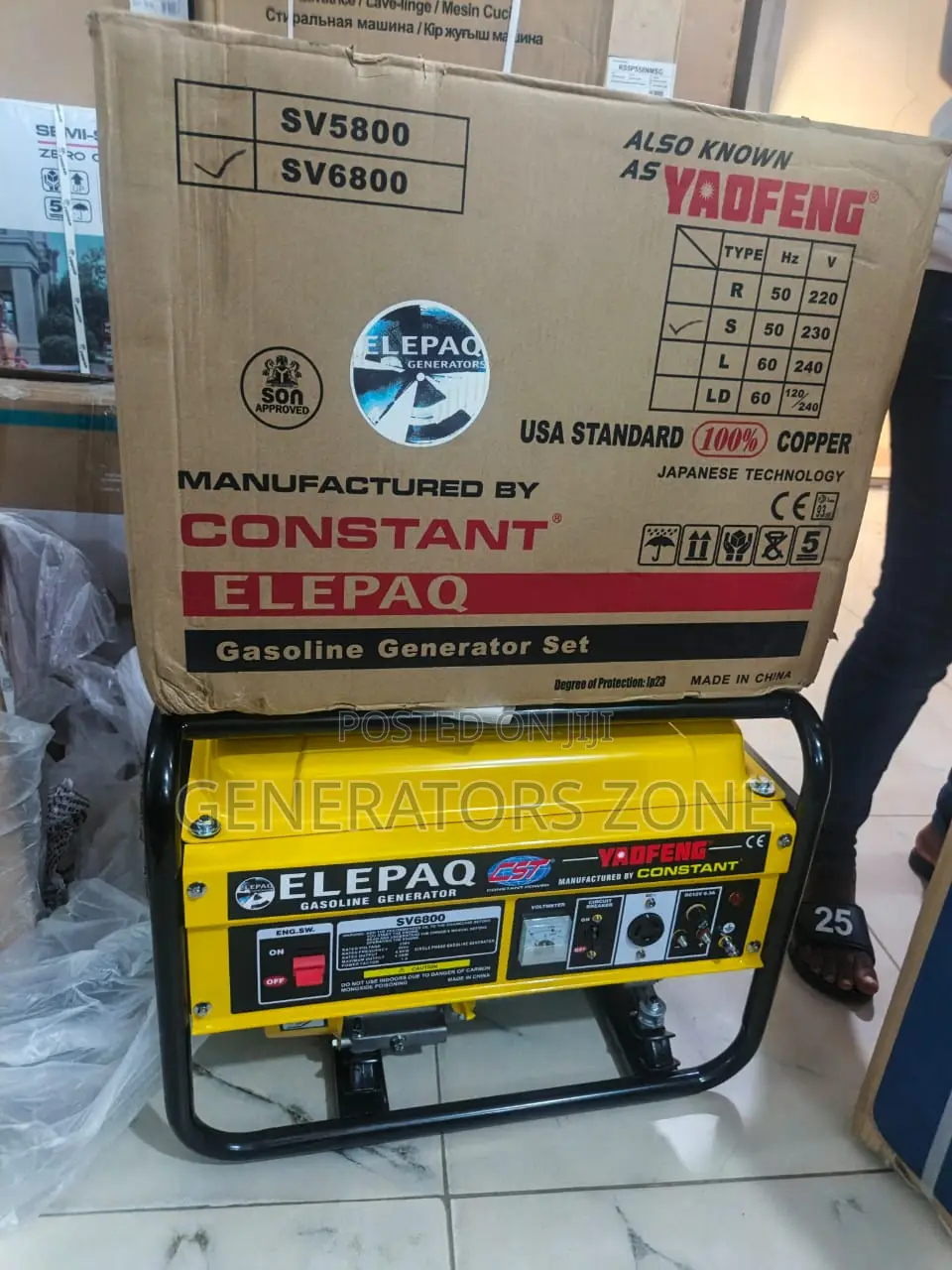 Elepaq Sv6800 Utility Power Generator