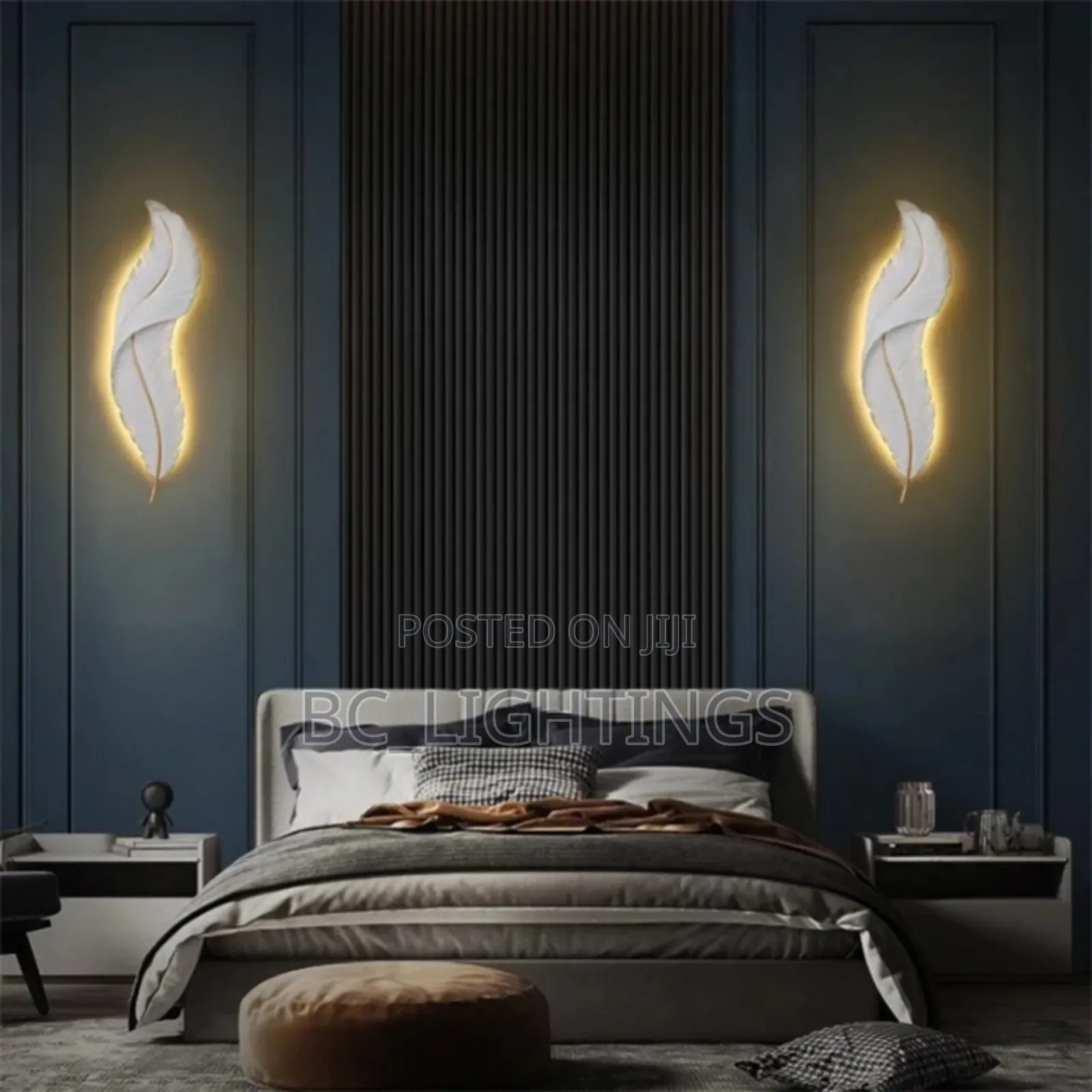 Luxury Led Feather Wall Light