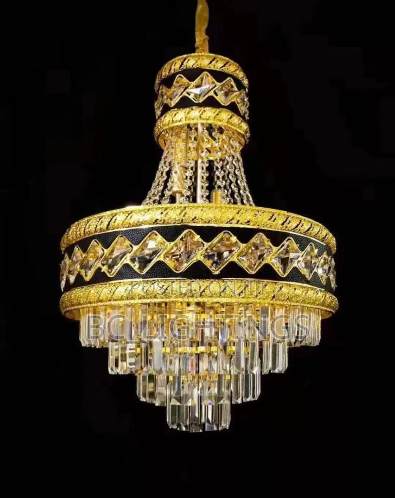 Luxury Crystal Chandelier Light With Remote Control Led and Bulb