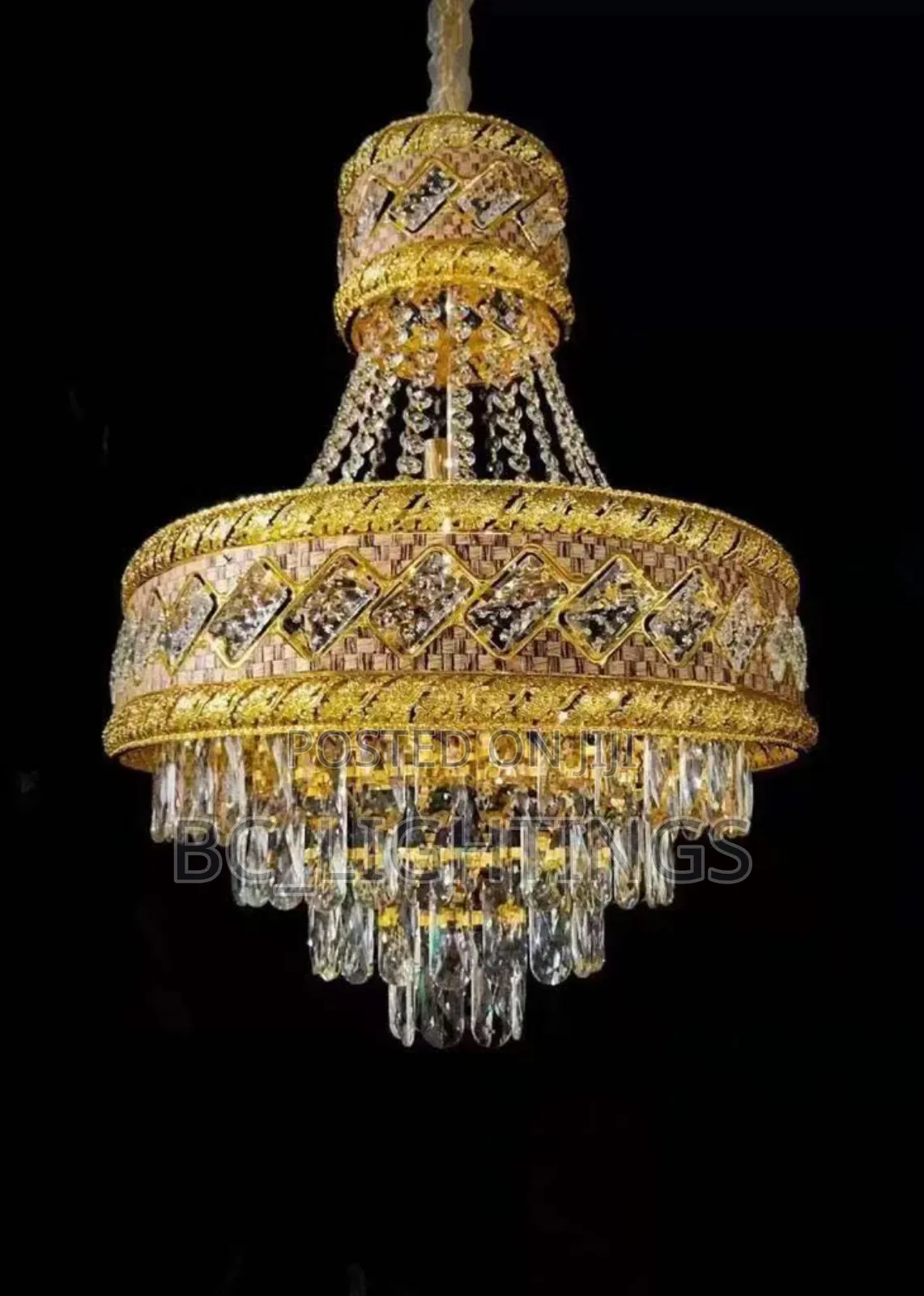 Luxury Crystal Chandelier Light With Remote Control Led and Bulb