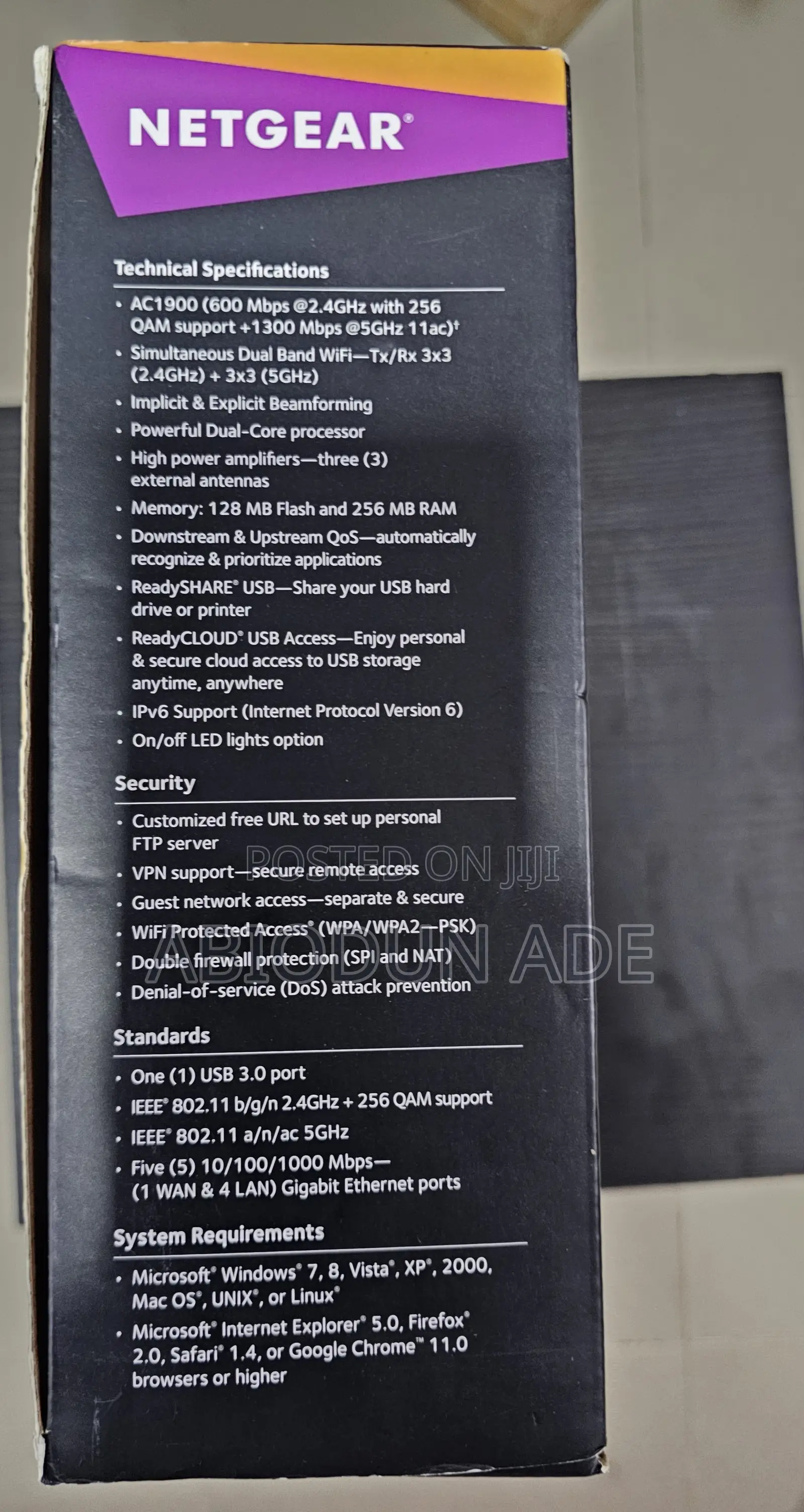 Netgear Nighthawk Ac1900 Smart Wifi Router (R6900)