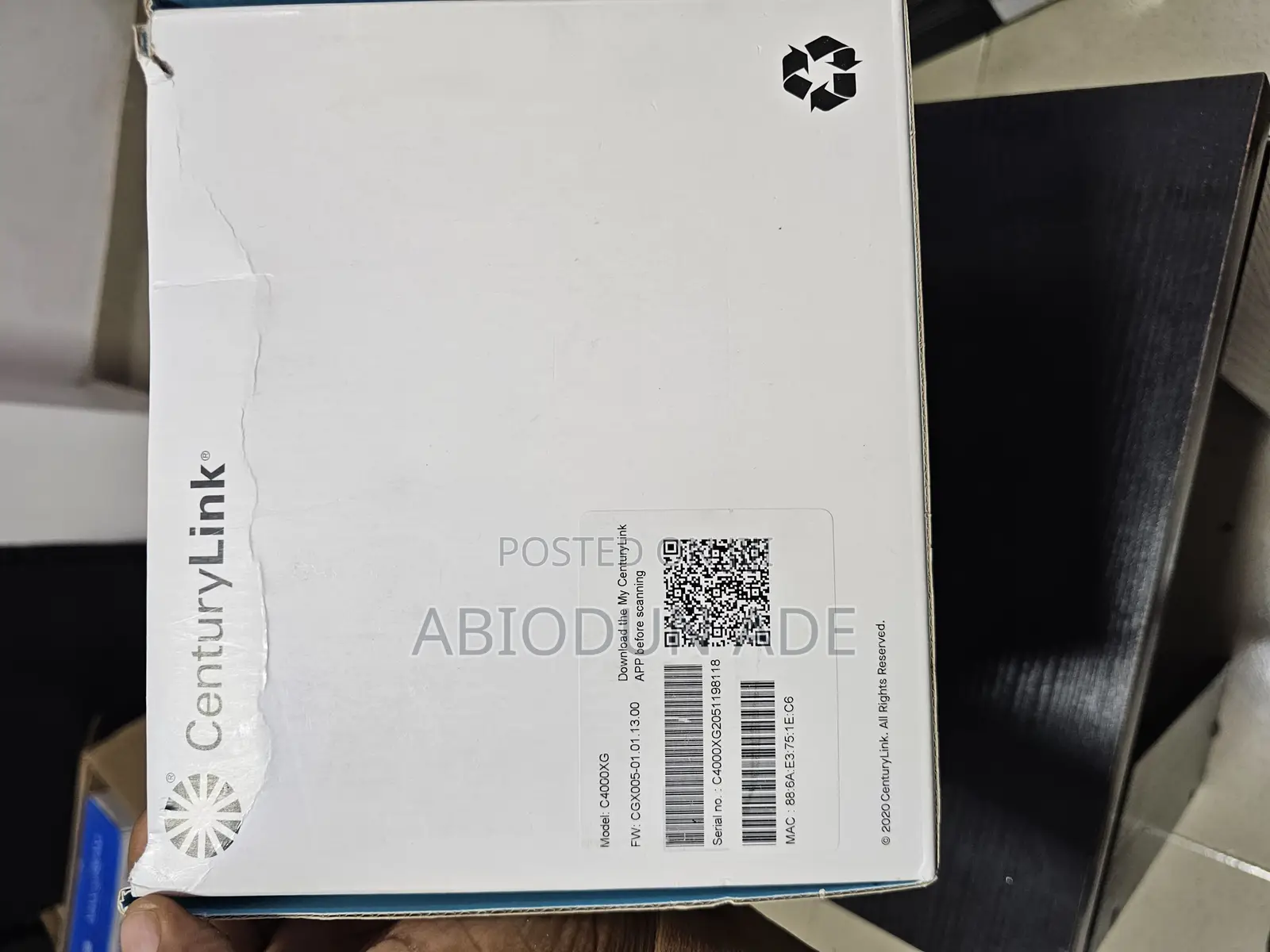 Centurylink C4000xg Wi‐Fi 6 Fiber Router / Gateway