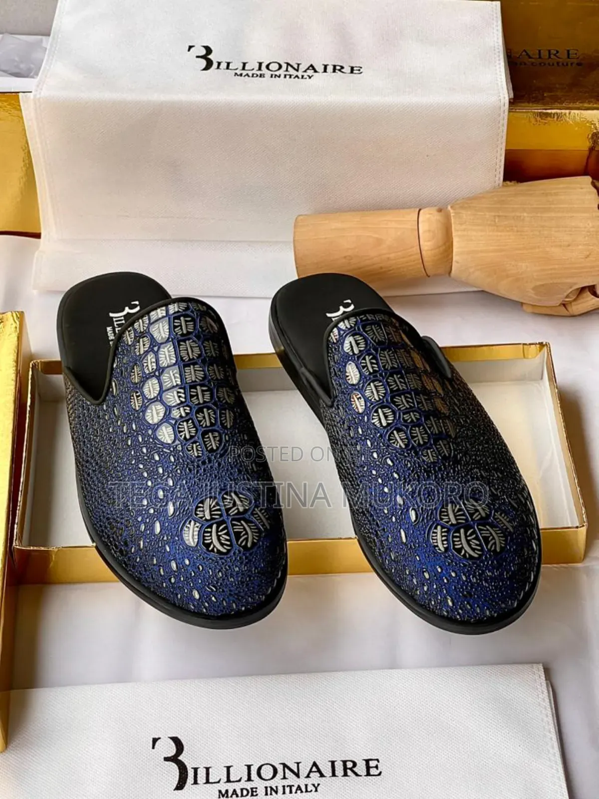 High Quality Billionaire Men's Half Shoes