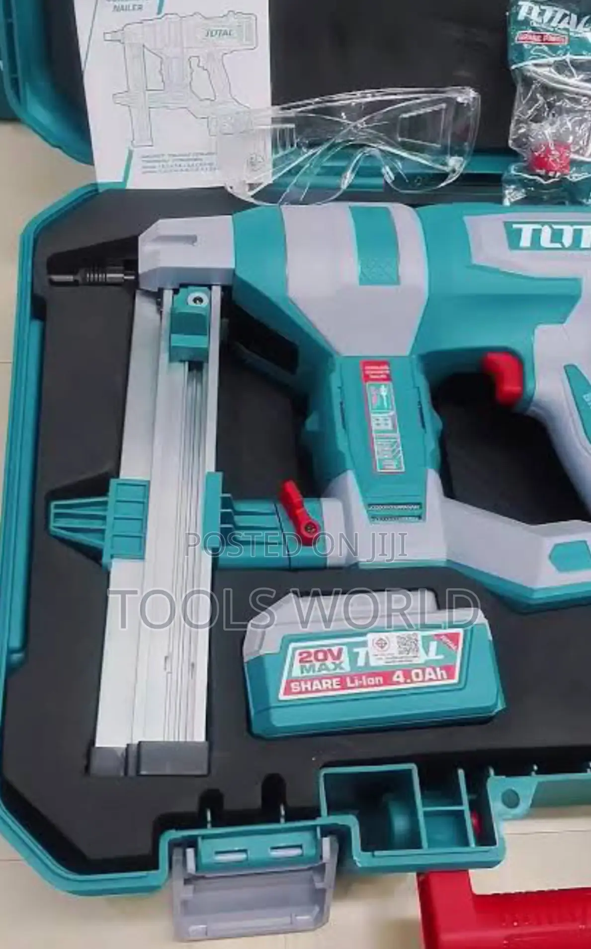 Total Tools 20v Cordless Concrete Nailer – 40mm