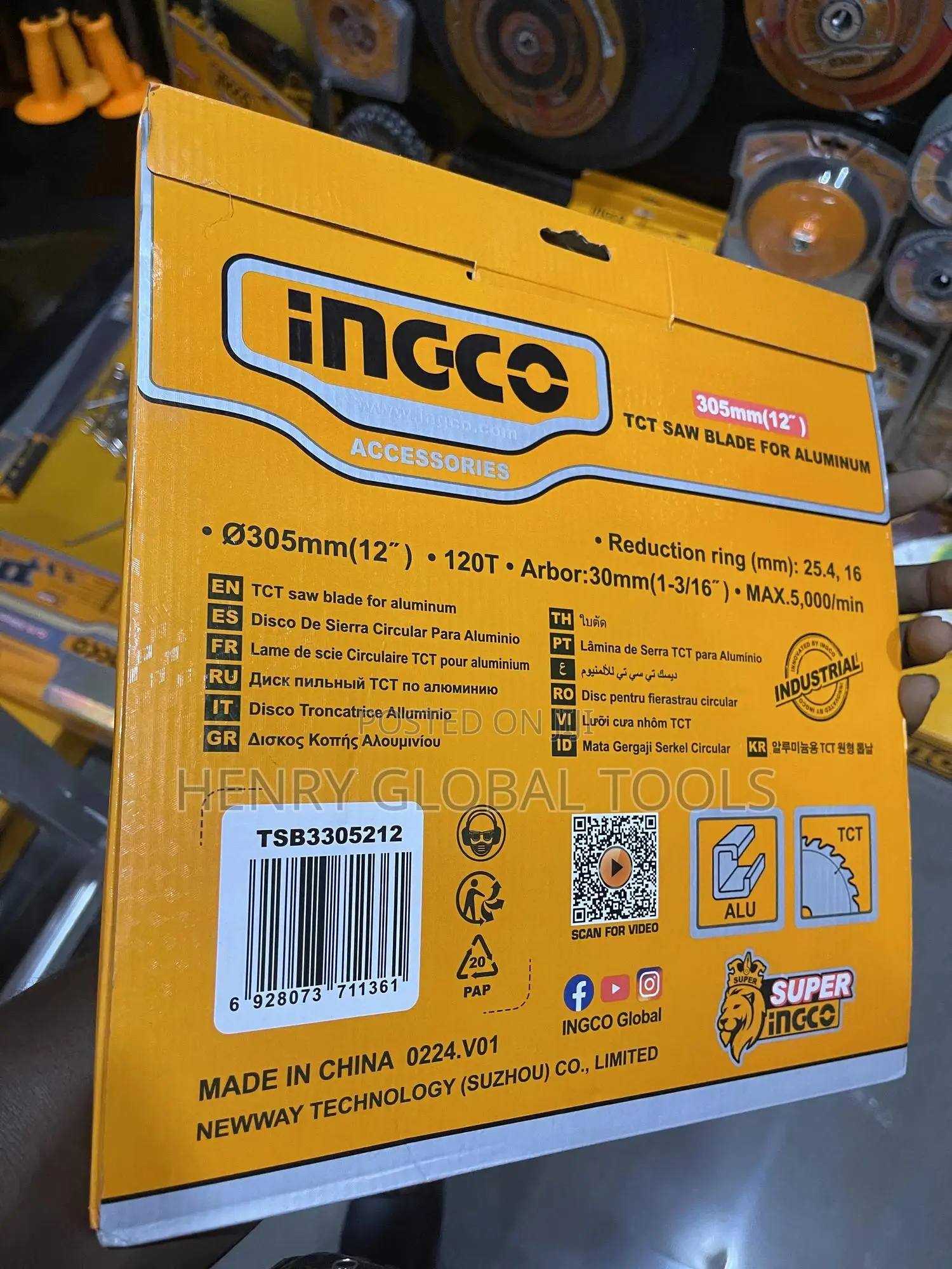 12” Ingco TCT Circular Wood Saw Blades