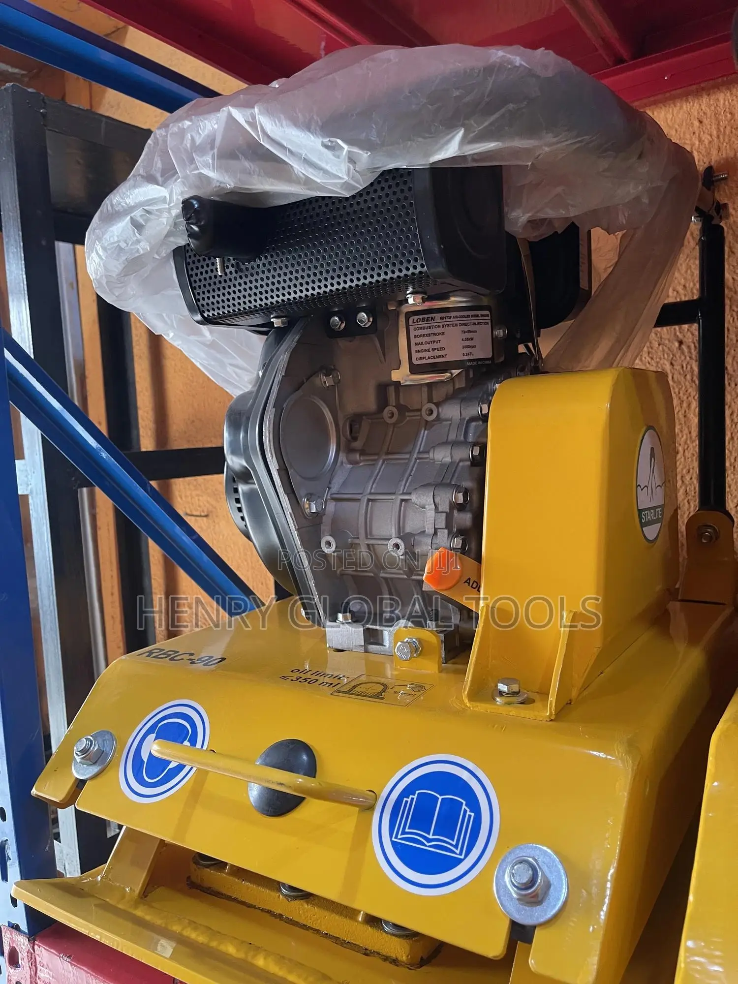 RBC-90 Starlite Diesel Plate Compactor Machine